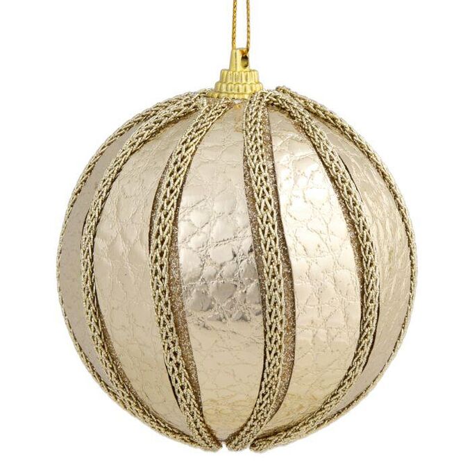 ФЕНИКС презент Новогоднее подвесное украшение Ярко-золотой шар из пенополистирола 8х8х8см