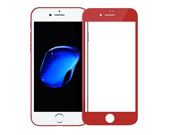 Защитное стекло iPhone 6/6S 3D (тех упак) красное