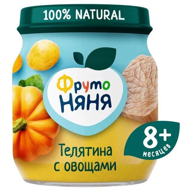 ФРУТОНЯНЯ Пюре 100г телятина-овощи
