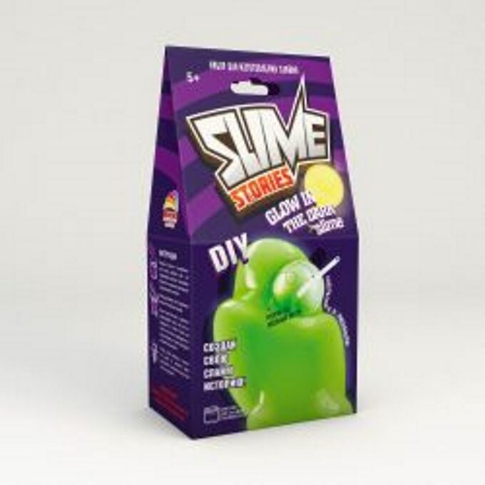 Велосипеды и игрушки &quot;Юный химик&quot; арт. 916, Slime Stories. Glow in the dark. набор для опытов и экспериментов