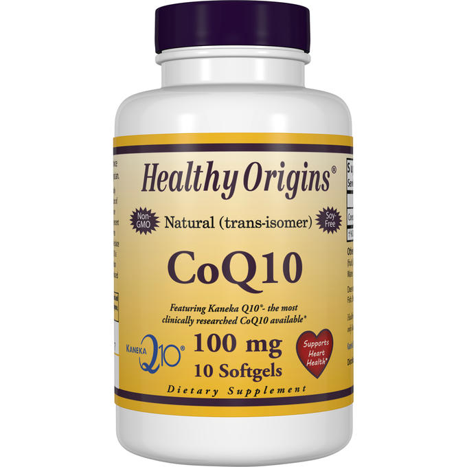 Healthy Origins, Гели CoQ10, 100 мг, 10 желатиновых капсул