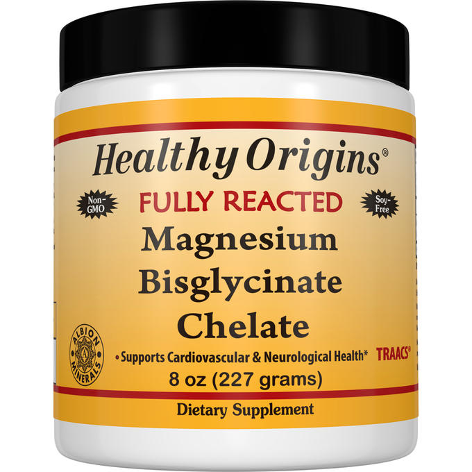 Healthy Origins, Полностью прореагировавший хелатный бисглицинат магния, 8 унций (227 г)