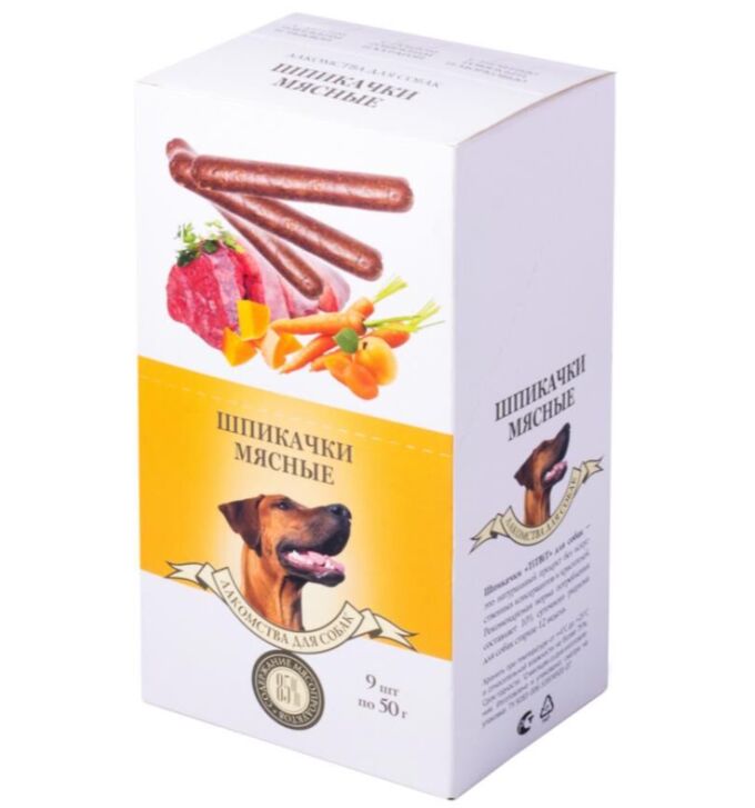Шпикачка TitBit для собак, с печенью говяжьей и морковью, 50 г
