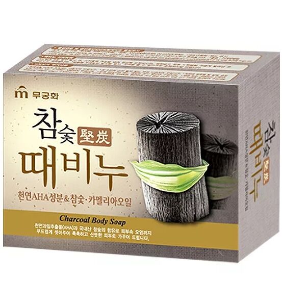 MUKUNGHWA Косметическое мыло-скраб Древесный уголь, 100гр/Корея
