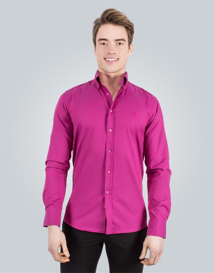tudors Рубашка фиолетовая с длинным рукавом MODERN FIT OXFORD EXCLUSIVE