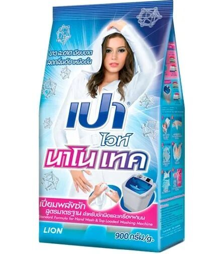 Lion Thailand LION &quot;PAO&quot; Порошок для стирки &quot;White Nano Tech&quot; с отбеливателем 900 гр