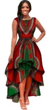 Асимметричное платье с принтом без рукавов Цвет: БОРДО