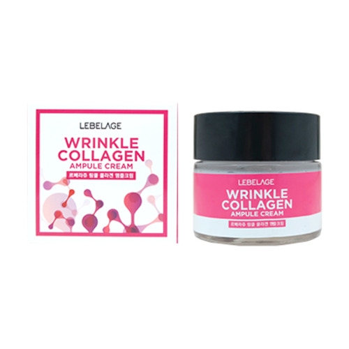 LEBELAGE Wrinkle collagen ampoule cream Ампульный крем против морщин для лица с КОЛЛАГЕНОМ (банка) 70г