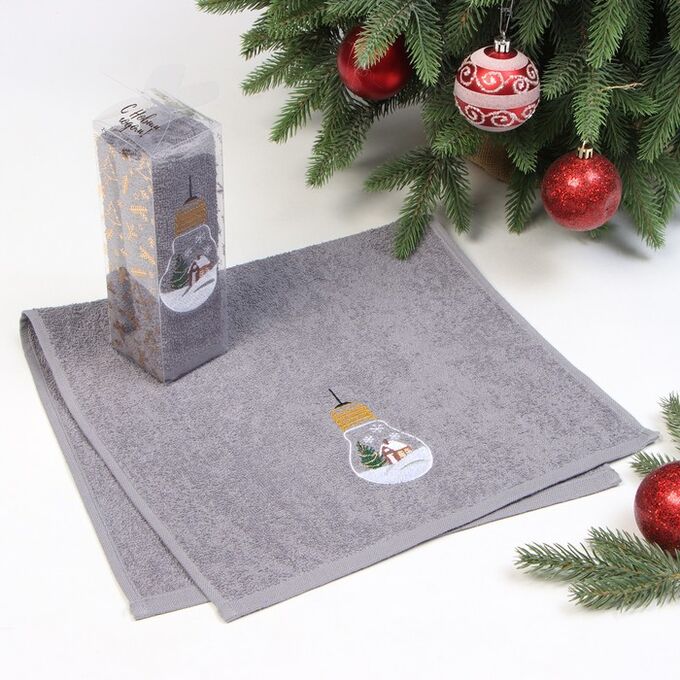 Полотенце махровое &quot;Этель&quot; Snow globe 30х60 см, 340 г/м2, 100% хл