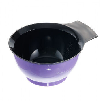 Чаша для краски DEWAL, с ручкой, с прорезиненной вставкой 330 мл lavender