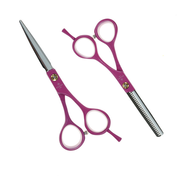 Набор DEWAL из двух парикмахерских ножниц 5,5&quot; розового цвета в  чехле
