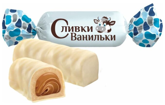 Сладкий орешек Конфеты мягкая карамель &quot;СЛИВКИ - ВАНИЛЬКИ&quot; 1 кг
