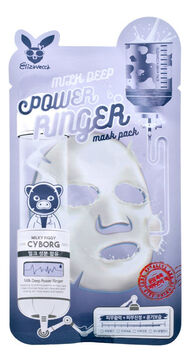 Elizavecca Тканевая маска д/лица на осн. молока Power Ringer Mask PackMilkDeep,23мл,500шт.Арт-941853