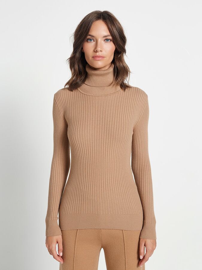 Водолазка женская ZZ-05001 camel #Песочный