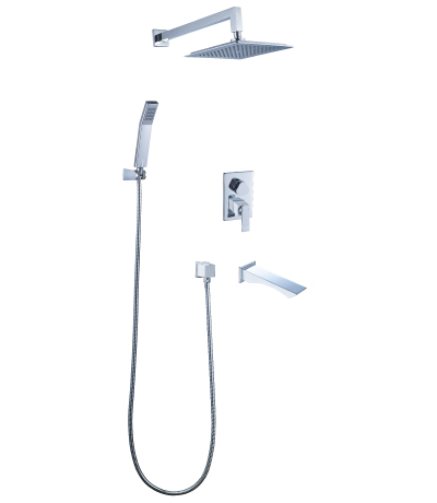 LEMARK LM5822CW &quot;Контест&quot; Смеситель для ванны и душа встраиваемый с дополнительной 1-функциональной лейкой,