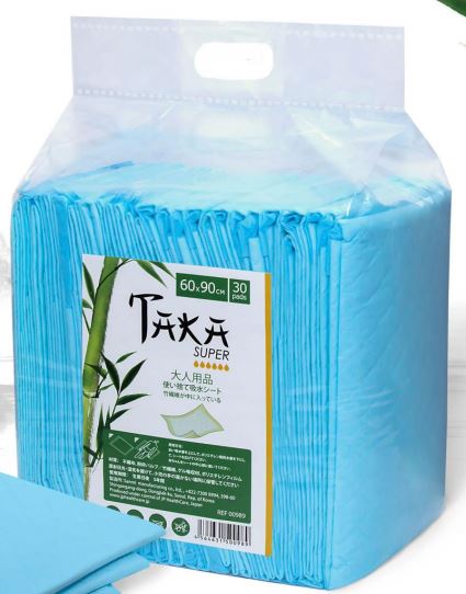 Пеленки впитывающие TAKA эконом для взрослых бамбуковые 60*90 30 шт