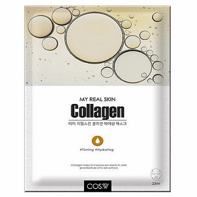 COS.W COS W  Маска-салфетка с коллагеном My Real Skin Collagen Facial Mask