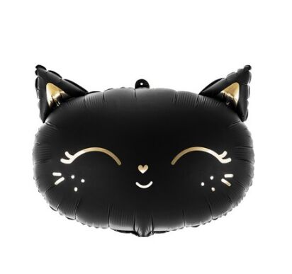 Фольга шар Магический котенок черный голова 19&quot;/48 см Китай
