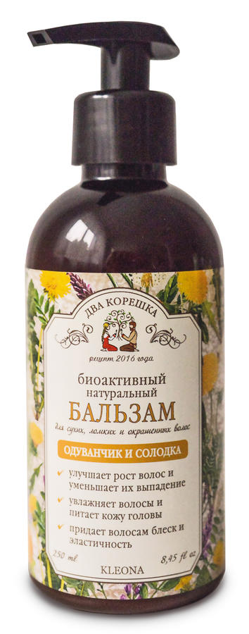 KLEONA Бальзам Одуванчик и Солодка (для сух и окраш. волос), 250 мл
