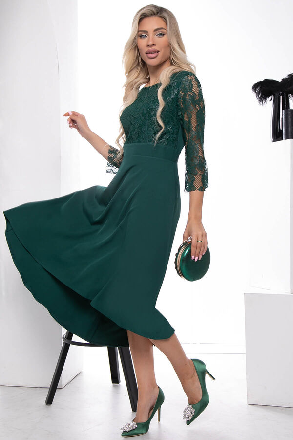 LT Collection Платье &quot;Лика&quot; (зелёное) П7521