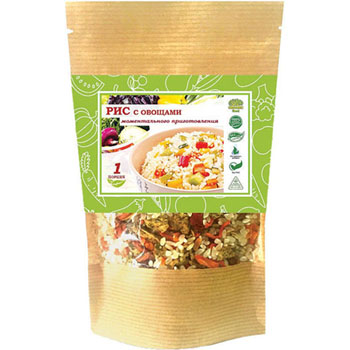 ORGANIC FOOD Рис с овощами  70 гр.(1 порция). Моментальное приготовление