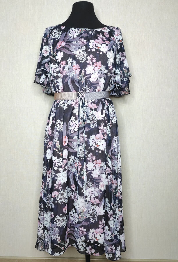Платье Bazalini 4727 фиолетовый цветы