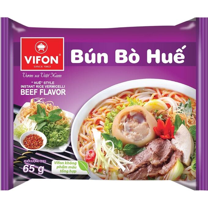 VIFON Bun Bo Hue  Рисовая вермишель с говядиной  65 гр