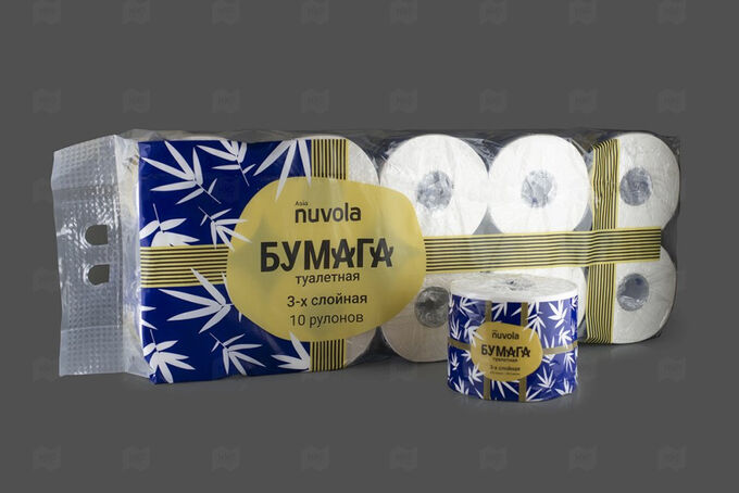 Мир упаковки Бумага туалетная 3-сл (49,5м) Nuvola Asia