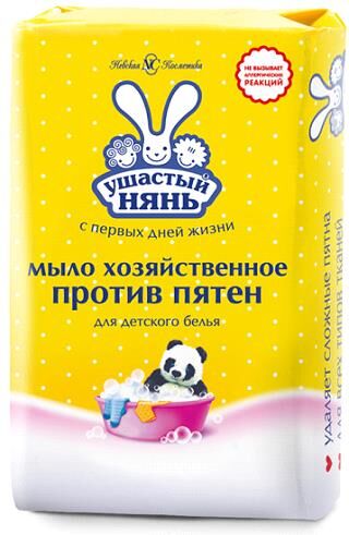 Ушастый нянь мыло д/стирки хоз.против пятен детск 1шт 180гр. инд.уп. 36шт 11387 113876