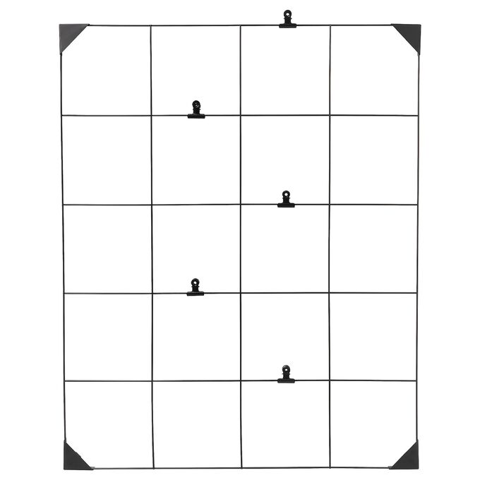 IKEA SSDALA, доска для заметок с зажимами, черная, 60x75 см