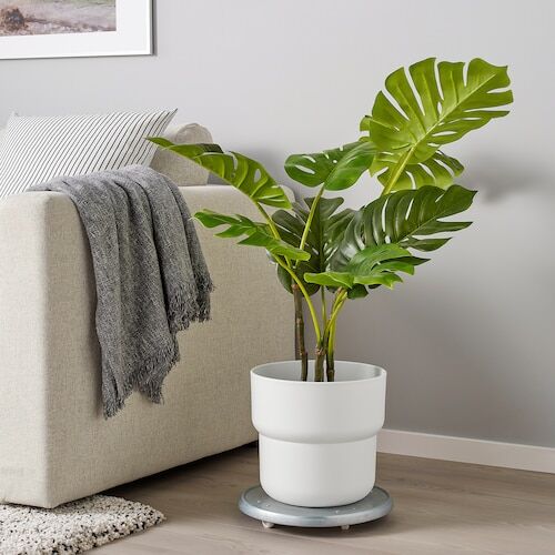 IKEA FRENLIG, горшок для растений, внутренний уличный, белый, 24 см
