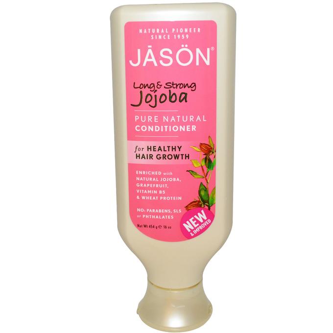 Jason Natural, Природный кондиционер, с экстрактом жожоба для длинных и сильных волос, 16 жидких унций (454 г)