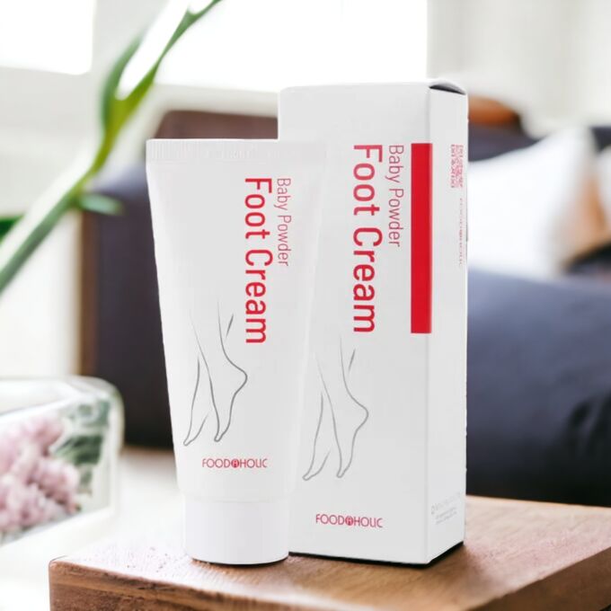 Нет Бренда Крем для ног Baby Powder FOODAHOLIC, 100г. Корея