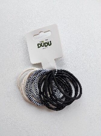 Dudu Резинки (черные) для волос, 16 шт