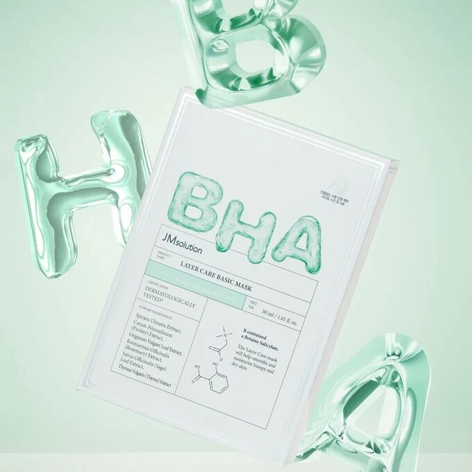 JMsolution Layer Care Basic Mask Тканевая маска с BНА кислотой
