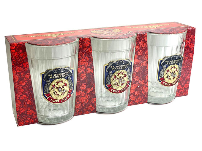 Набор подарочных граненых стаканов «Разведка», – эстетика употребления различных напитков + украшение стола и мини-бара