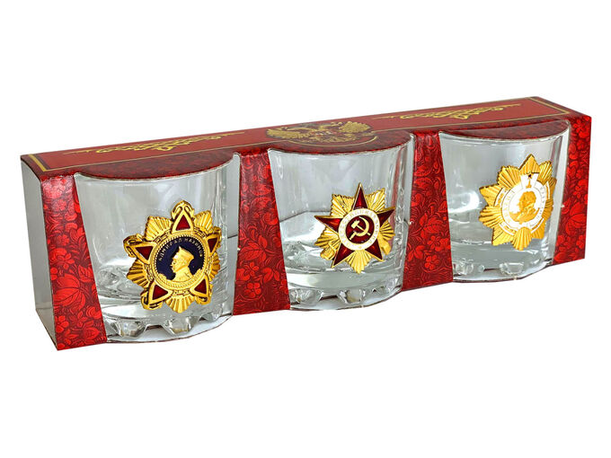 Набор стопок «Ордена эпохи СССР», – максимальное удовольствие употребления чистых напитков и слоистых модных шотов