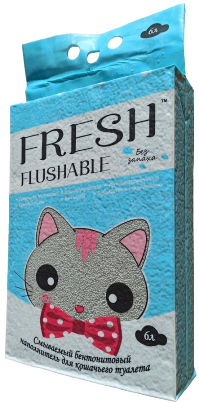 FRESH Scent Наполнитель &quot;Свежесть&quot; (без аромата), Комкующийся, Смываемый, вакуум