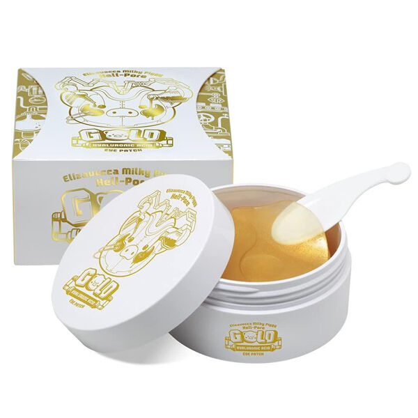 Гидрогелевые патчи с гиалуроновой кислотой и золотом Elizavecca Milky Piggy Hell Pore Gold Hyaluronic Acid Eye Patch, 60шт