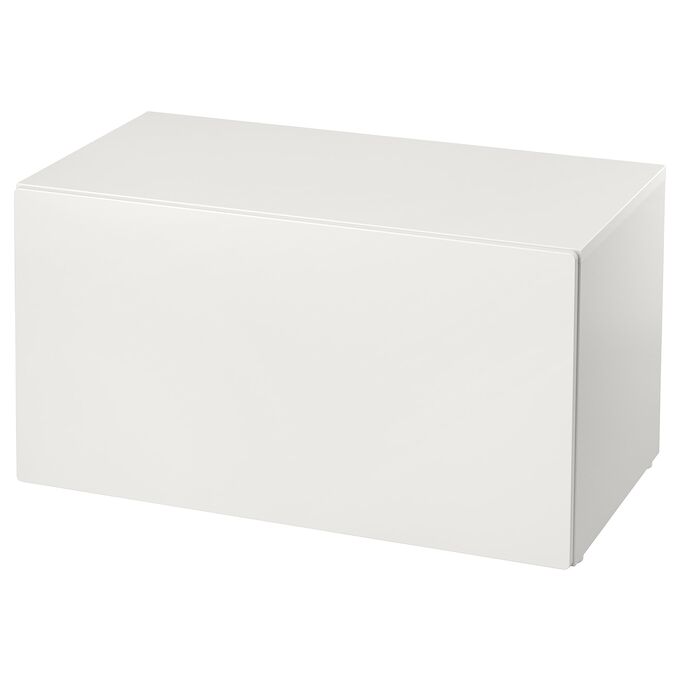 IKEA SM?STAD, скамейка для хранения игрушек, белый, 90x52x48 см