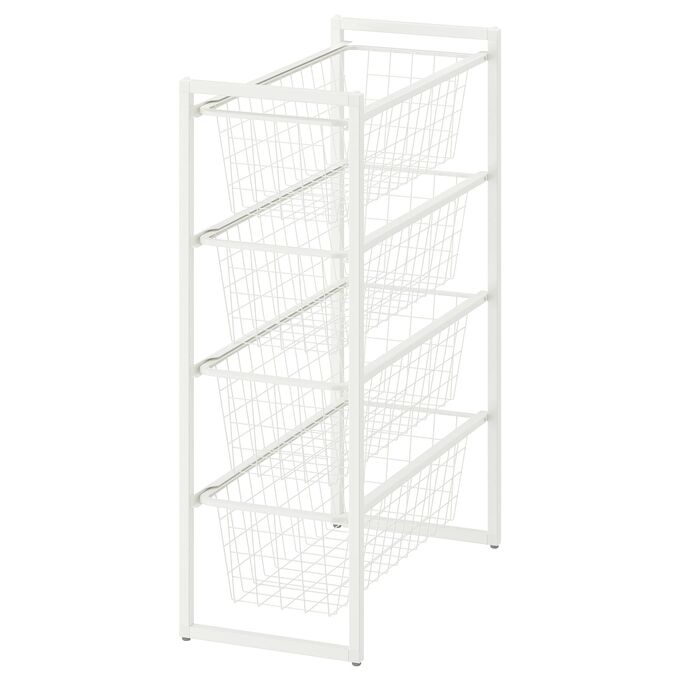 IKEA JONAXEL, Шкаф для хранения вещей, белый, 25x51x70 см