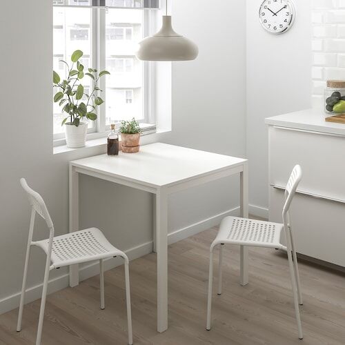 IKEA АДДЕ, стул, белый,