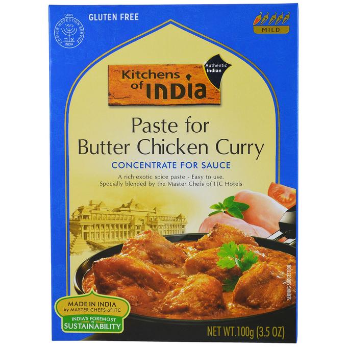 Kitchens of India, Paste for Butter Chicken Curry, Concentrate for Sauce, 3.5 oz (100 g)