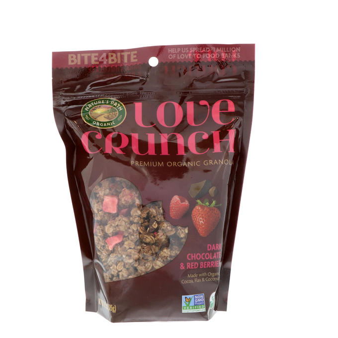Nature&#039;s Path, Love Crunch, Высококачественная органическая гранола, темный шоколад и красные ягоды, 11,5 унций (325 г)