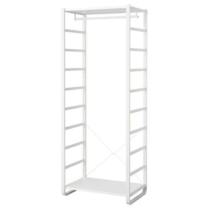 IKEA ЭЛВАРЛИ, комбинированный шкаф, белый, 84x55x216 см