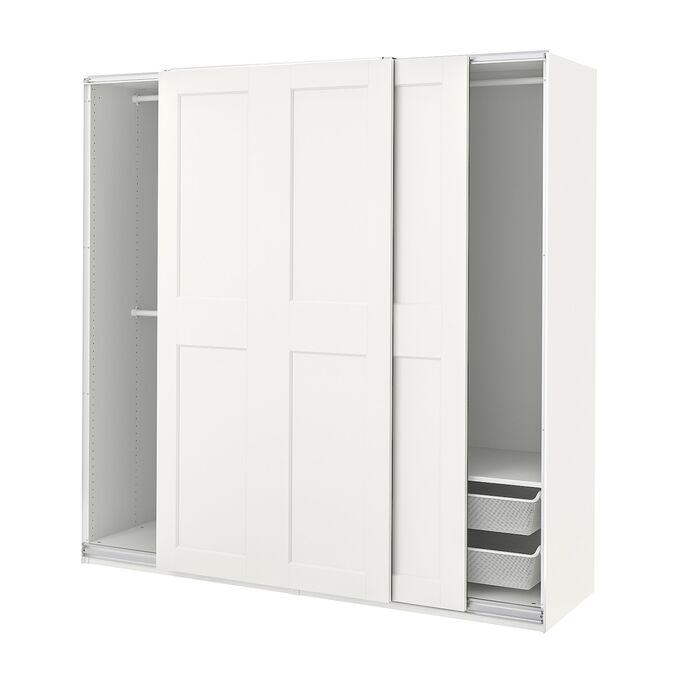 Икеа шкаф купе белый. Двери купе ikea ПАКС 231 76 см