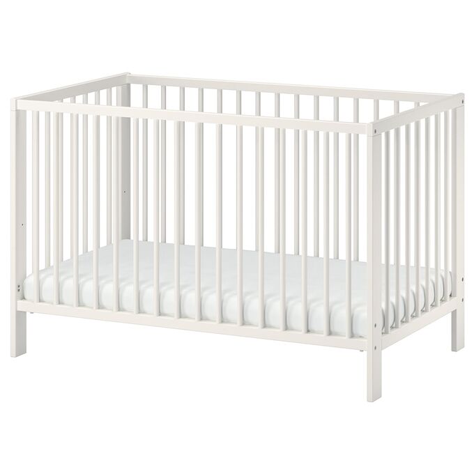 IKEA ГУЛЛИВЕР, детская кроватка, белый, 60х120 см