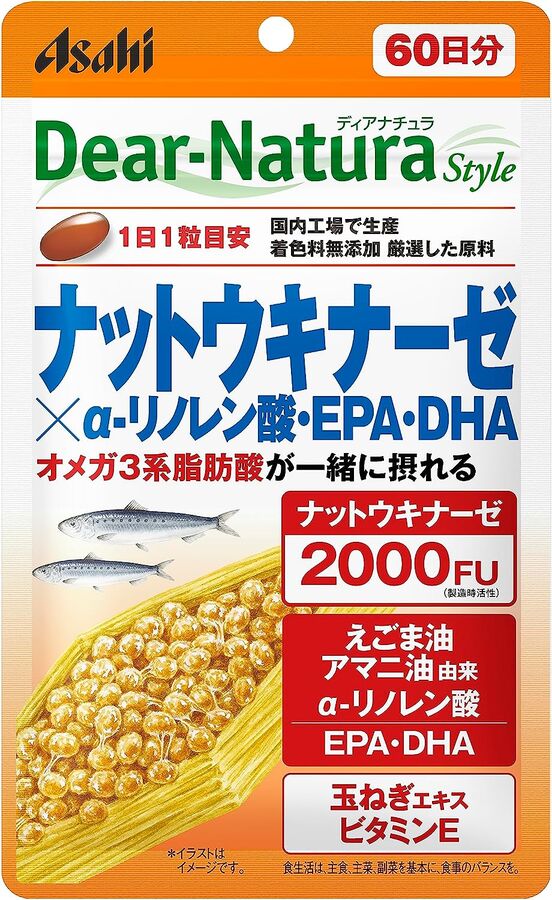 Asahi Dear Natura Nattokinase - наттокиназа с полезными кислотами