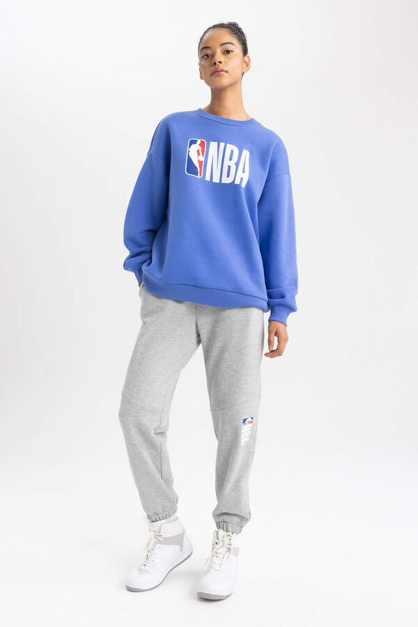 DeFactoFit Длинные спортивные штаны стандартного кроя с надписью NBA с карманами