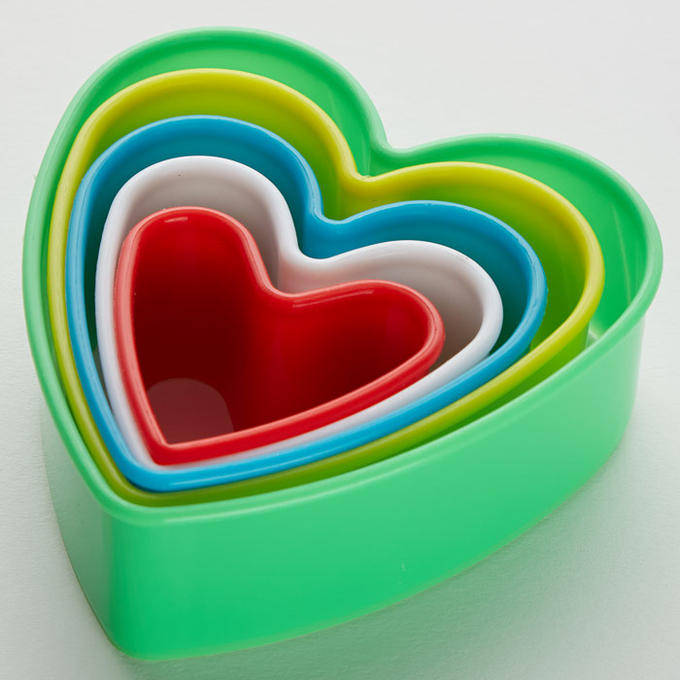 Набор пластиковых форм для печенья &quot;Сердечки&quot; 5 размеров BE-4302P/5